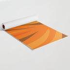Maldives Leaves Modern Abstract Pattern in 70s Brown and Orange Yoga Mat Gallery Image 2