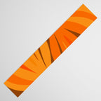 Maldives Leaves Modern Abstract Pattern in 70s Brown and Orange Table Runner Gallery Image 3