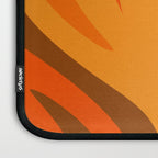 Maldives Leaves Modern Abstract Pattern in 70s Brown and Orange Laptop Sleeve Gallery Image 3