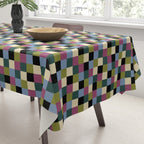 Bold Colorful Checks Pattern - Small I Tablecloth Gallery Image 3