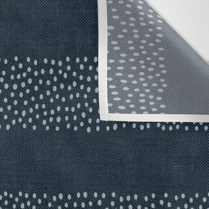 angrand stipple stripes - navy blue Wall Tapestry Gallery Image 3