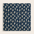 Basketball Players // Navy Wood Wall Art Gallery Image 1