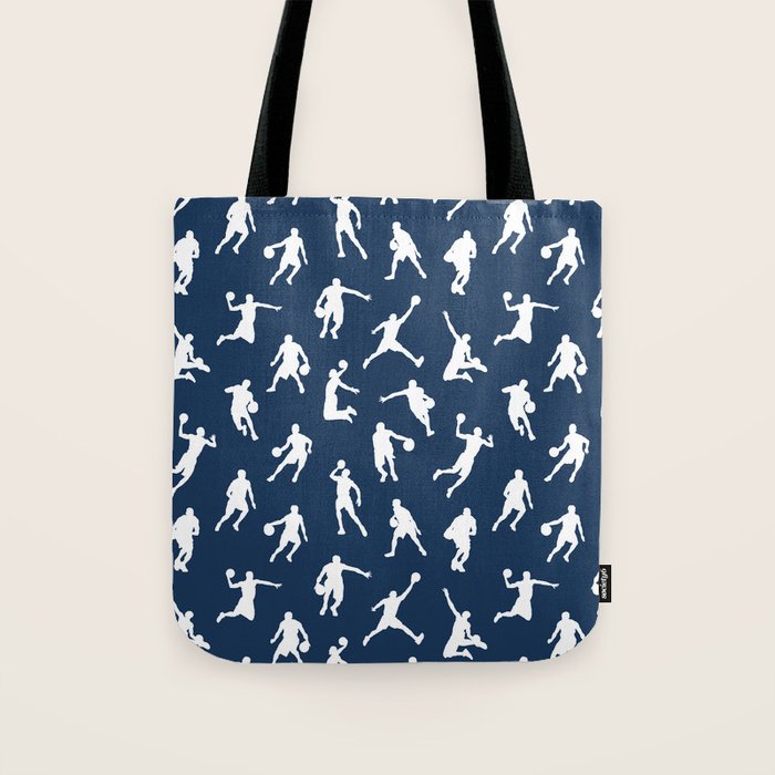 Basketball Players // Navy Tote Bag Gallery Image 1