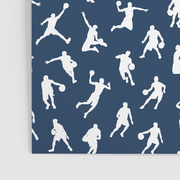 Basketball Players // Navy Poster Gallery Image 3