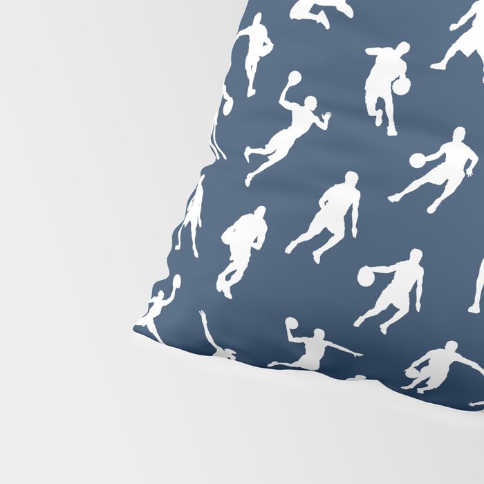 Basketball Players // Navy Pillow Sham Gallery Image 4