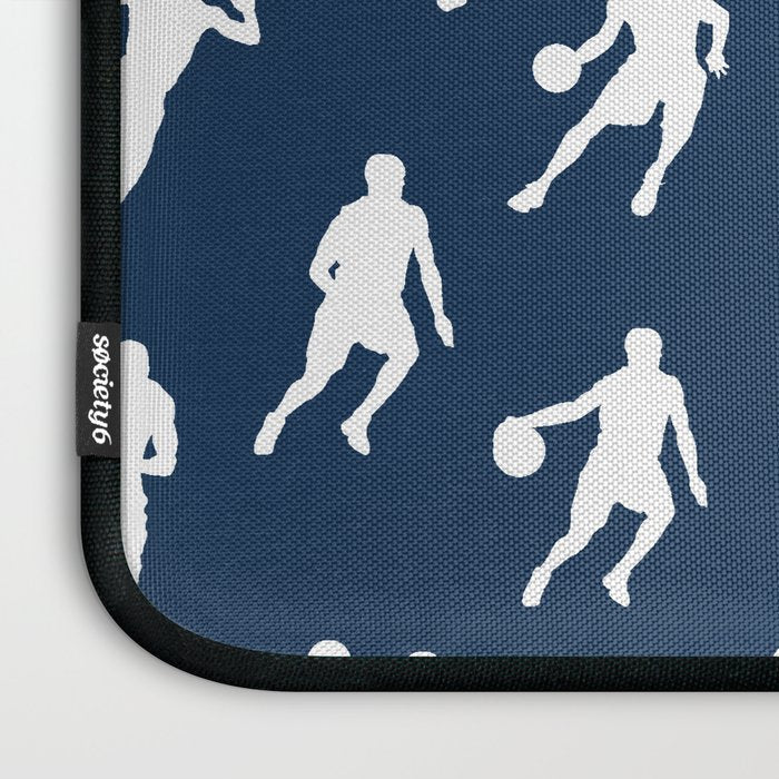 Basketball Players // Navy Laptop Sleeve Gallery Image 3