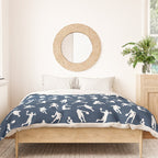 Basketball Players // Navy Duvet Cover Gallery Image 3