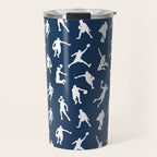 Basketball Players // Navy Travel Mug Gallery Image 1