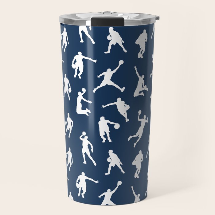 Basketball Players // Navy Travel Mug Gallery Image 1