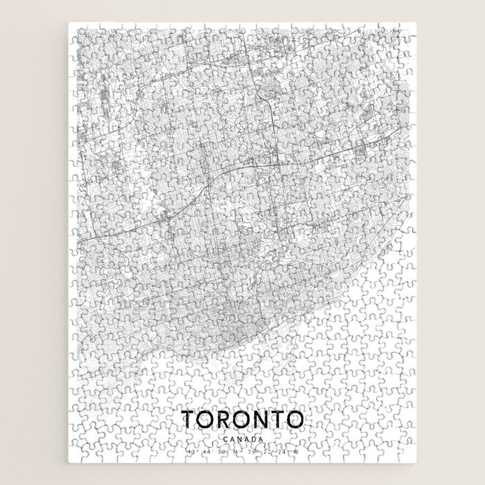 Toronto Map, Art Print By LandSartprints Jigsaw Puzzle Gallery Image 1