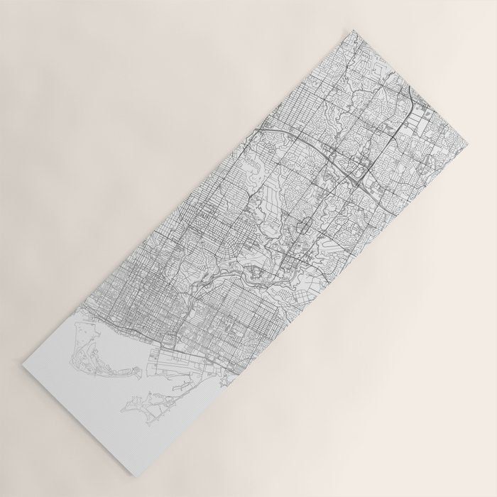Toronto Map, Art Print By LandSartprints Yoga Mat Gallery Image 1