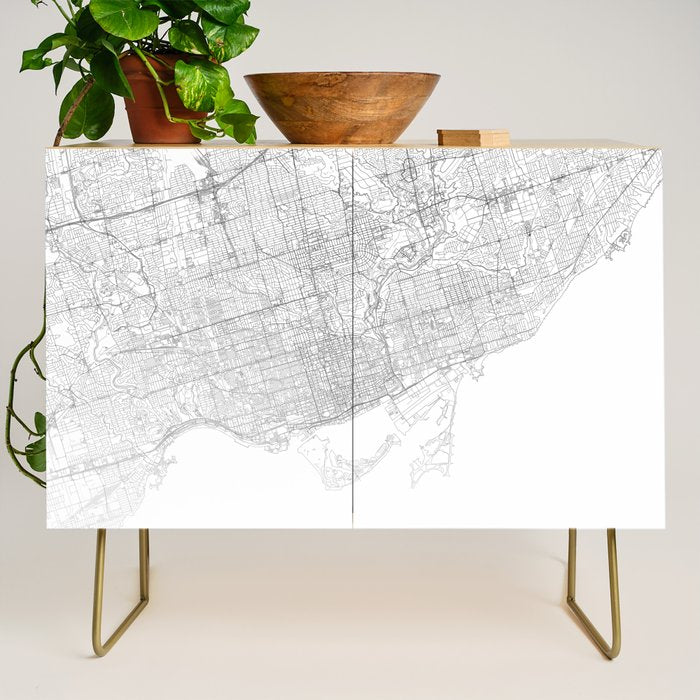 Toronto Map, Art Print By LandSartprints Credenza Gallery Image 1