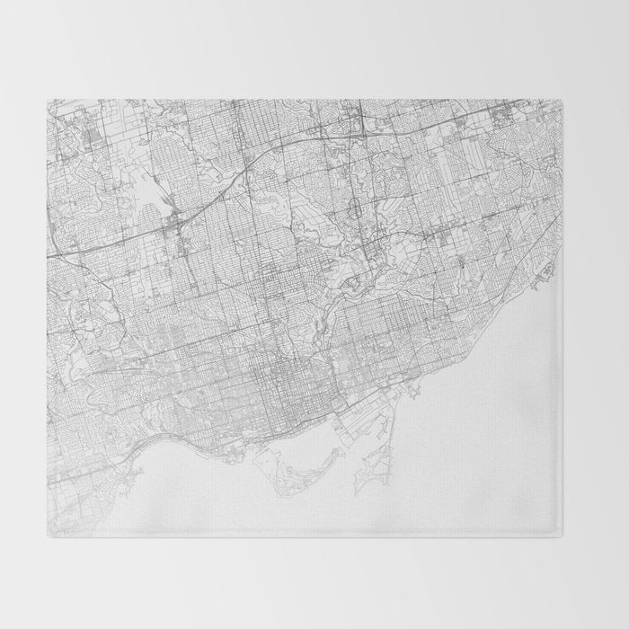 Toronto Map, Art Print By LandSartprints Throw Blanket Gallery Image 2