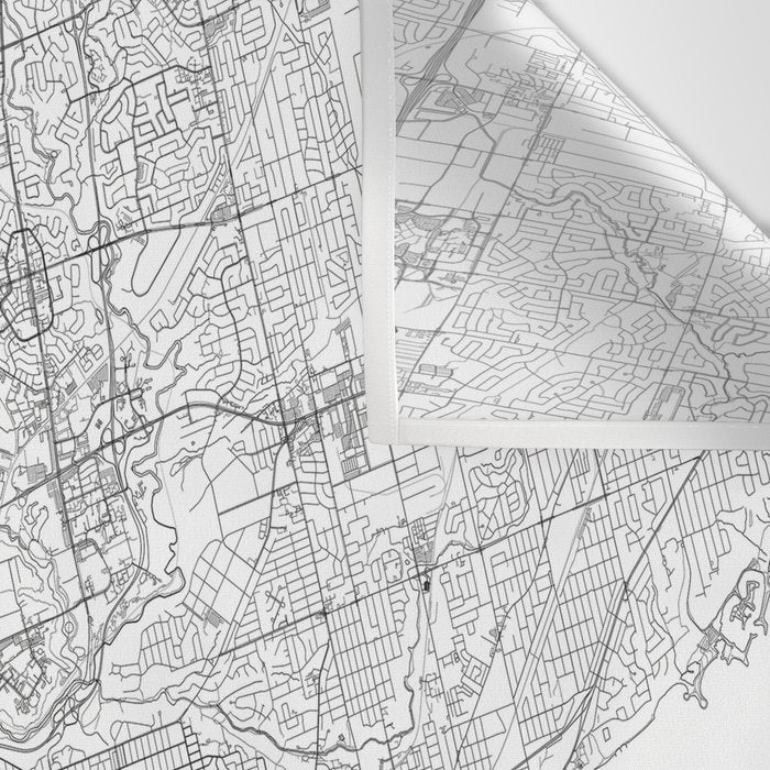 Toronto Map, Art Print By LandSartprints Wall Tapestry Gallery Image 3