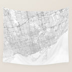 Toronto Map, Art Print By LandSartprints Wall Tapestry Gallery Image 4