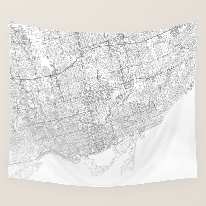 Toronto Map, Art Print By LandSartprints Wall Tapestry Gallery Image 4