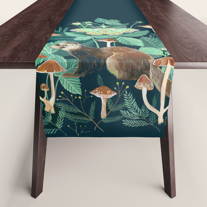 Ferret and Moth Table Runner Gallery Image 1
