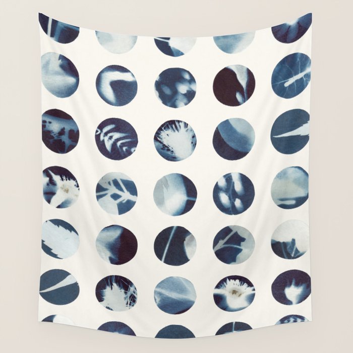 Botanical Cyanotypes Wall Tapestry Gallery Image 4
