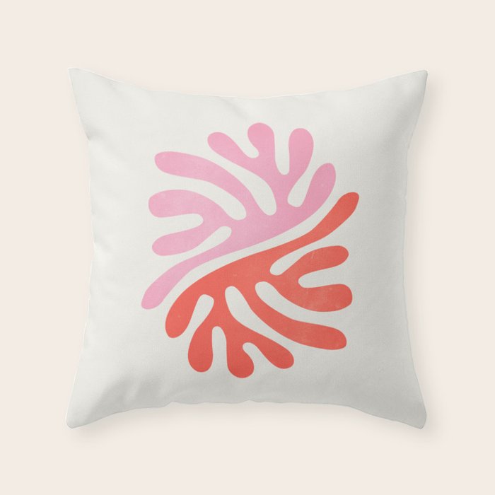 Star Leaves: Matisse Color Series | Mid-Century Edition Throw Pillow Gallery Image 1