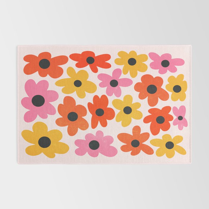 Retro Flowers: Pastel Edition Rug Gallery Image 2