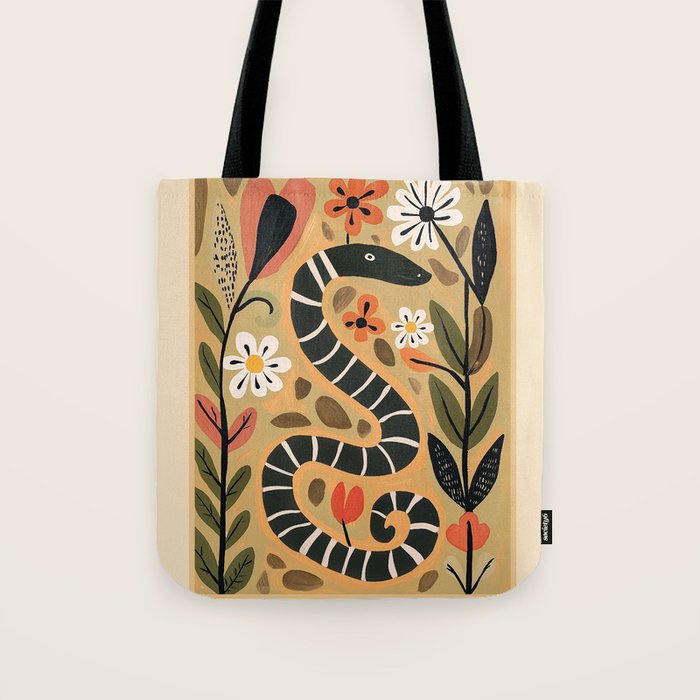 Striped Garden Snake I Tote Bag Gallery Image 1