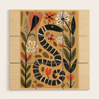 Striped Garden Snake I Wood Wall Art Gallery Image 1