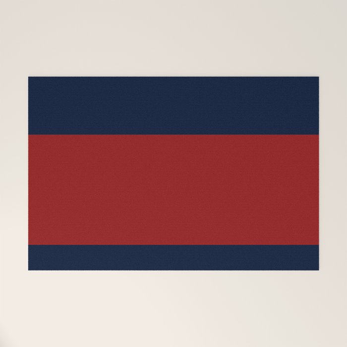 Navy Bold Red Stripe Welcome Mat Gallery Image 1
