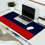 Navy Bold Red Stripe Desk Mat Gallery Image 2