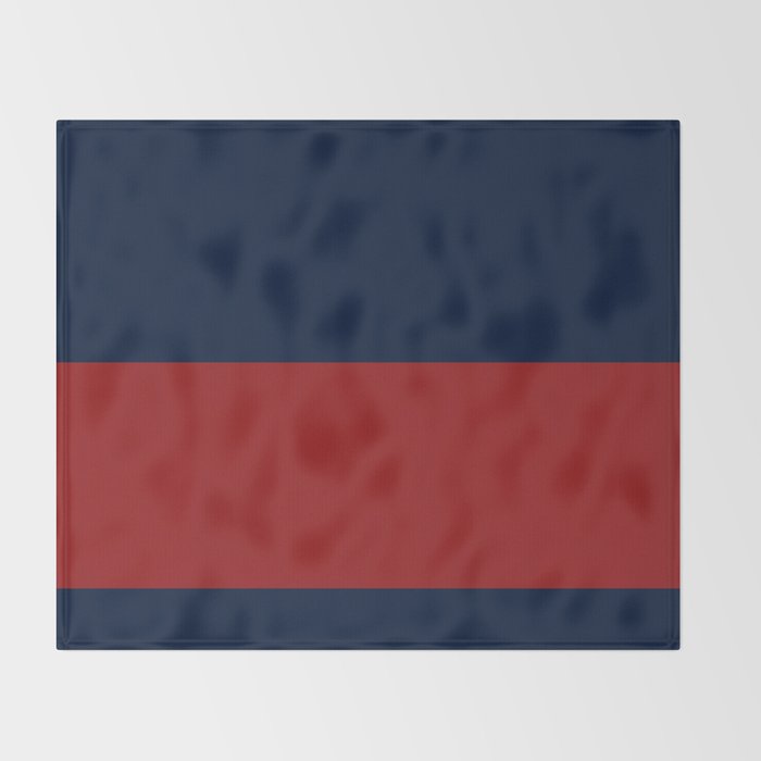 Navy Bold Red Stripe Throw Blanket Gallery Image 2