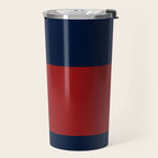 Navy Bold Red Stripe Travel Mug Gallery Image 2