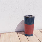 Navy Bold Red Stripe Travel Mug Gallery Image 4