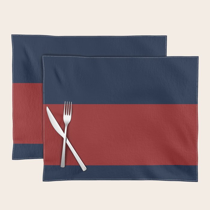 Navy Bold Red Stripe Placemat Gallery Image 1