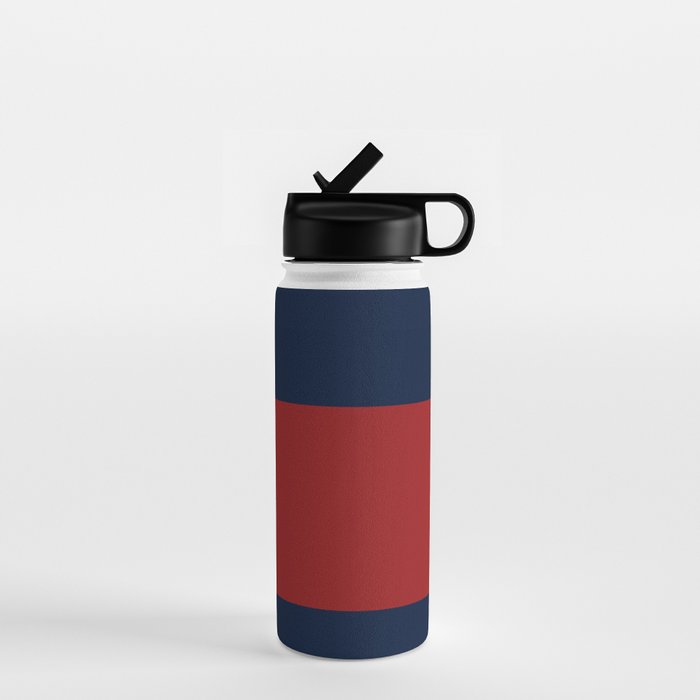 Navy Bold Red Stripe Water Bottle Gallery Image 1