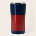 Navy Bold Red Stripe Travel Mug Gallery Image 1