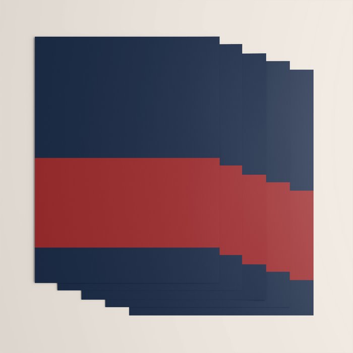 Navy Bold Red Stripe Wrapping Paper Gallery Image 3