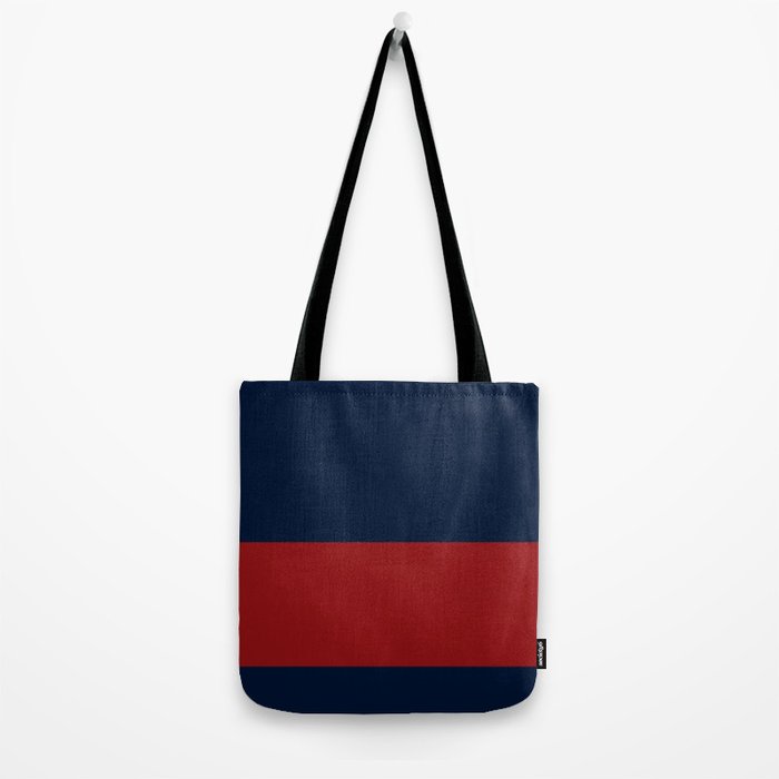 Navy Bold Red Stripe Tote Bag Gallery Image 2