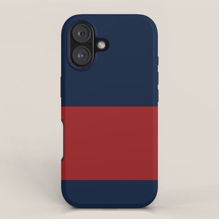 Navy Bold Red Stripe iPhone Case Gallery Image 1