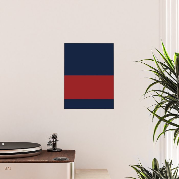 Navy Bold Red Stripe Poster Gallery Image 2