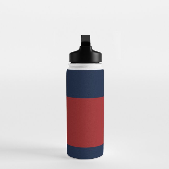 Navy Bold Red Stripe Water Bottle Gallery Image 3