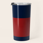 Navy Bold Red Stripe Travel Mug Gallery Image 3