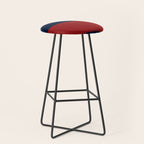 Navy Bold Red Stripe Stool Gallery Image 1