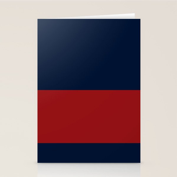Navy Bold Red Stripe Stationery Card Gallery Image 1