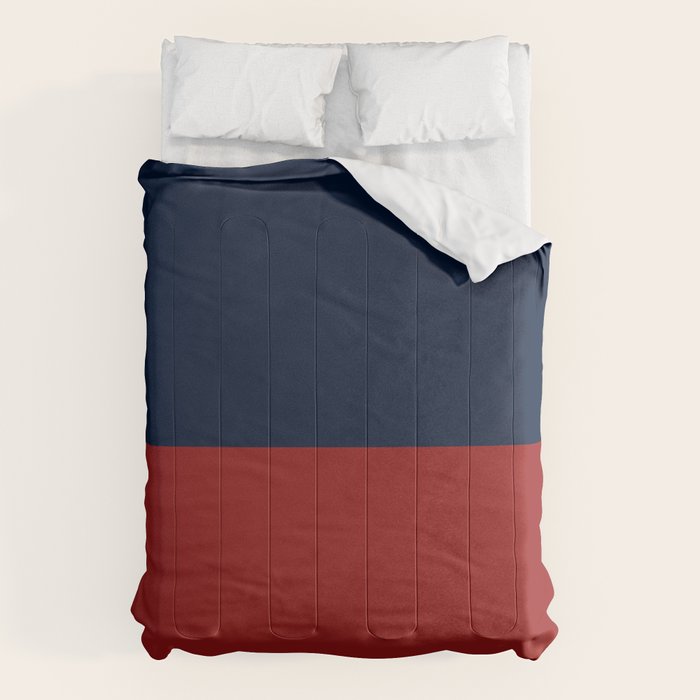 Navy Bold Red Stripe Comforter Gallery Image 1