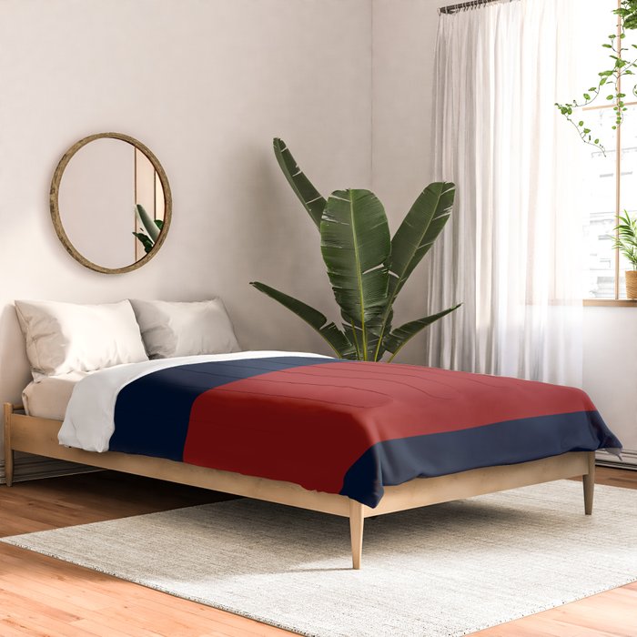 Navy Bold Red Stripe Comforter Gallery Image 2