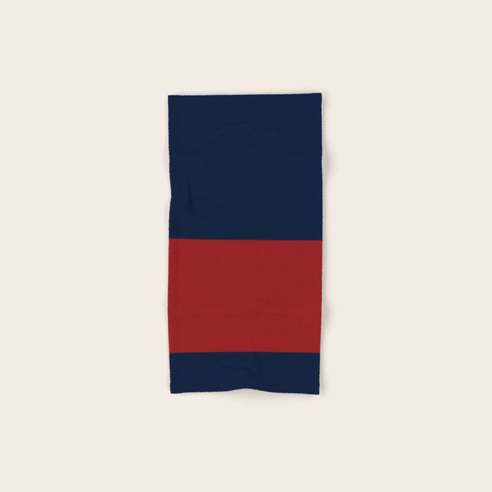 Navy Bold Red Stripe Bath Towel Gallery Image 1
