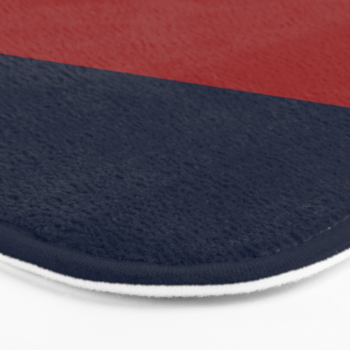Navy Bold Red Stripe Bath Mat Gallery Image 3