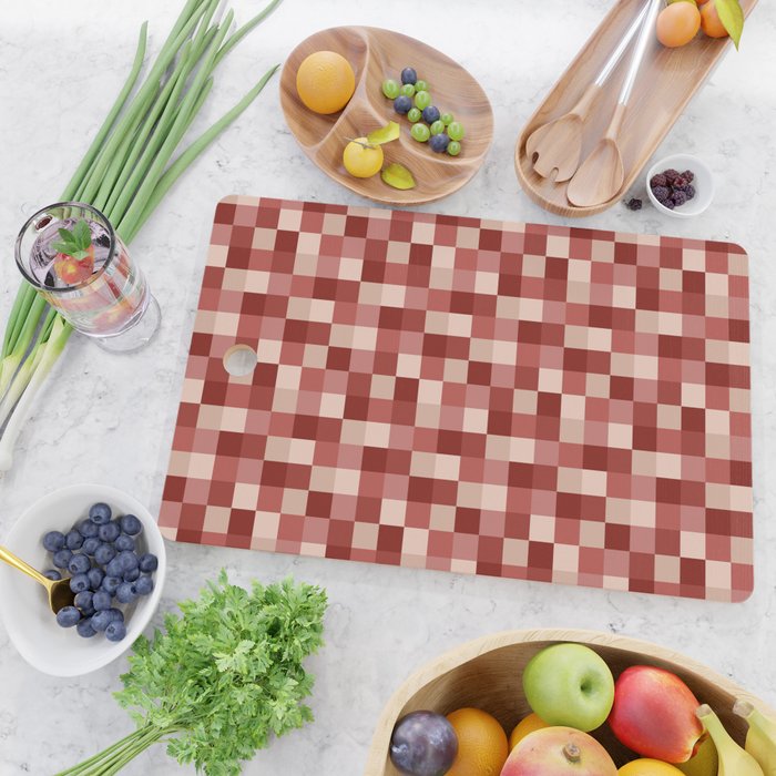 Bold Colorful Checks Pattern - Small X Cutting Board Gallery Image 2
