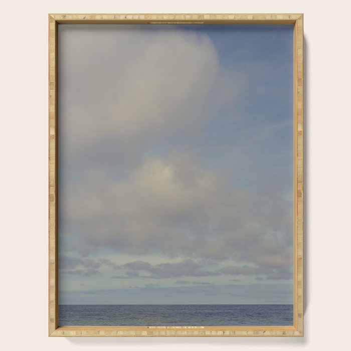 clouds and sea no. 2 - nature ocean photograph Serving Tray Gallery Image 1