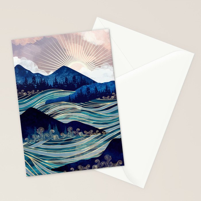Ocean Sunrise Stationery Card Gallery Image 2