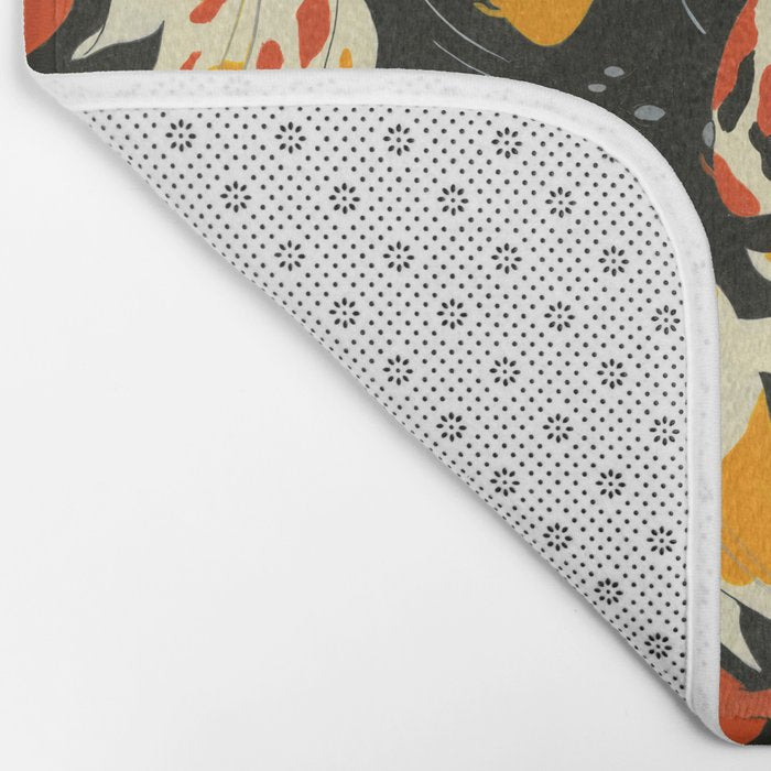 Koi in Black Water Bath Mat Gallery Image 2